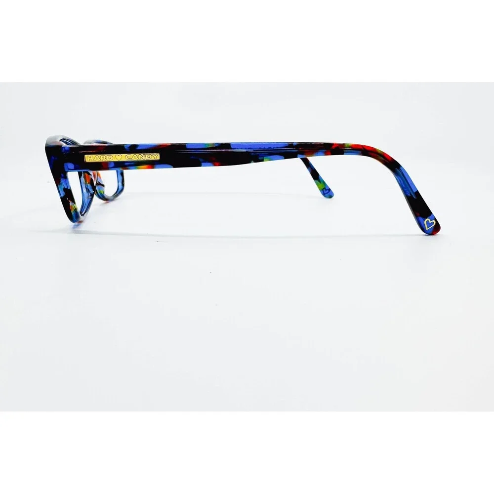 Hard Candy Eyeglass Frames Womens Blue Multi HC18 BLUTT Rectangular 51-15-135